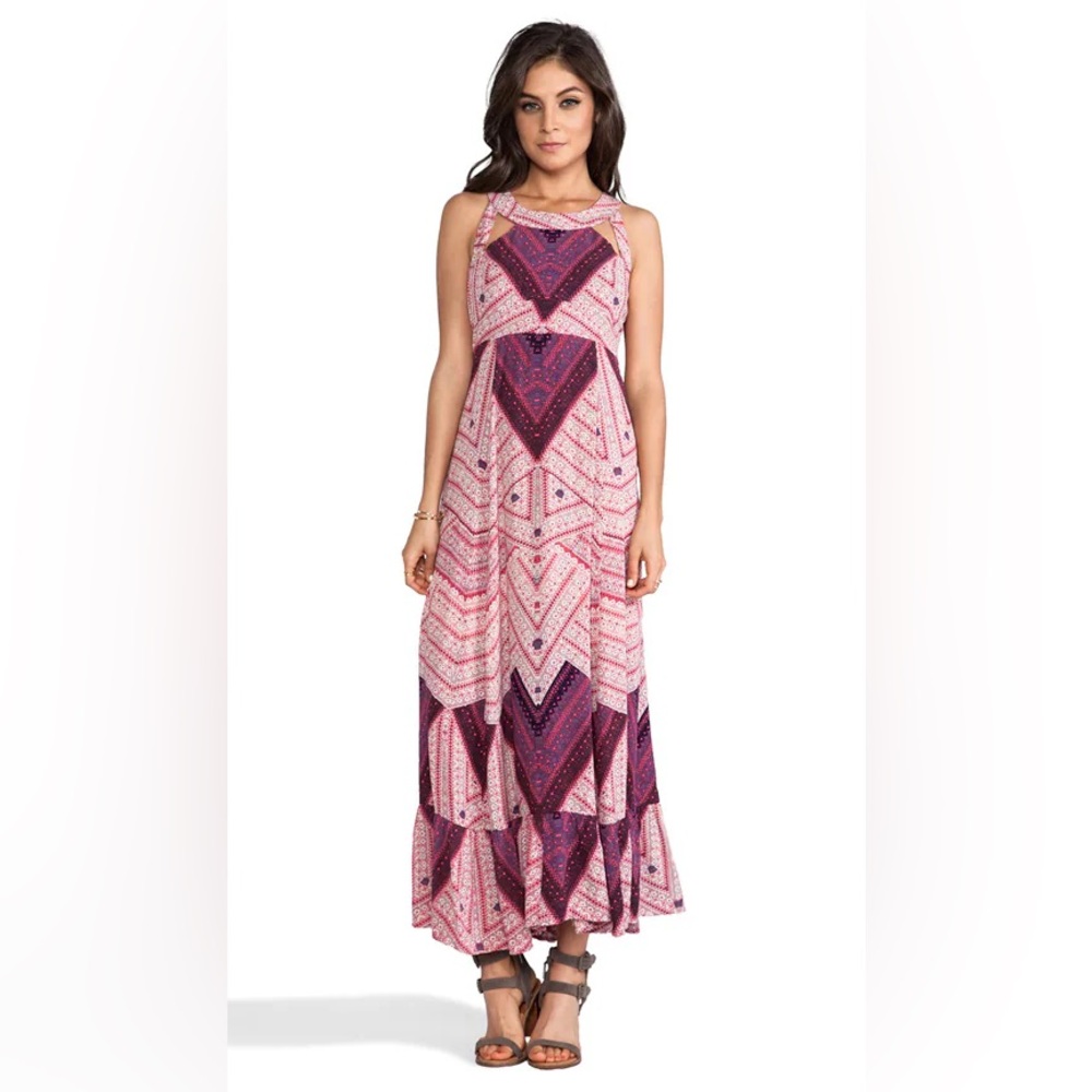 Free People Purple and Pink Maxi Dress